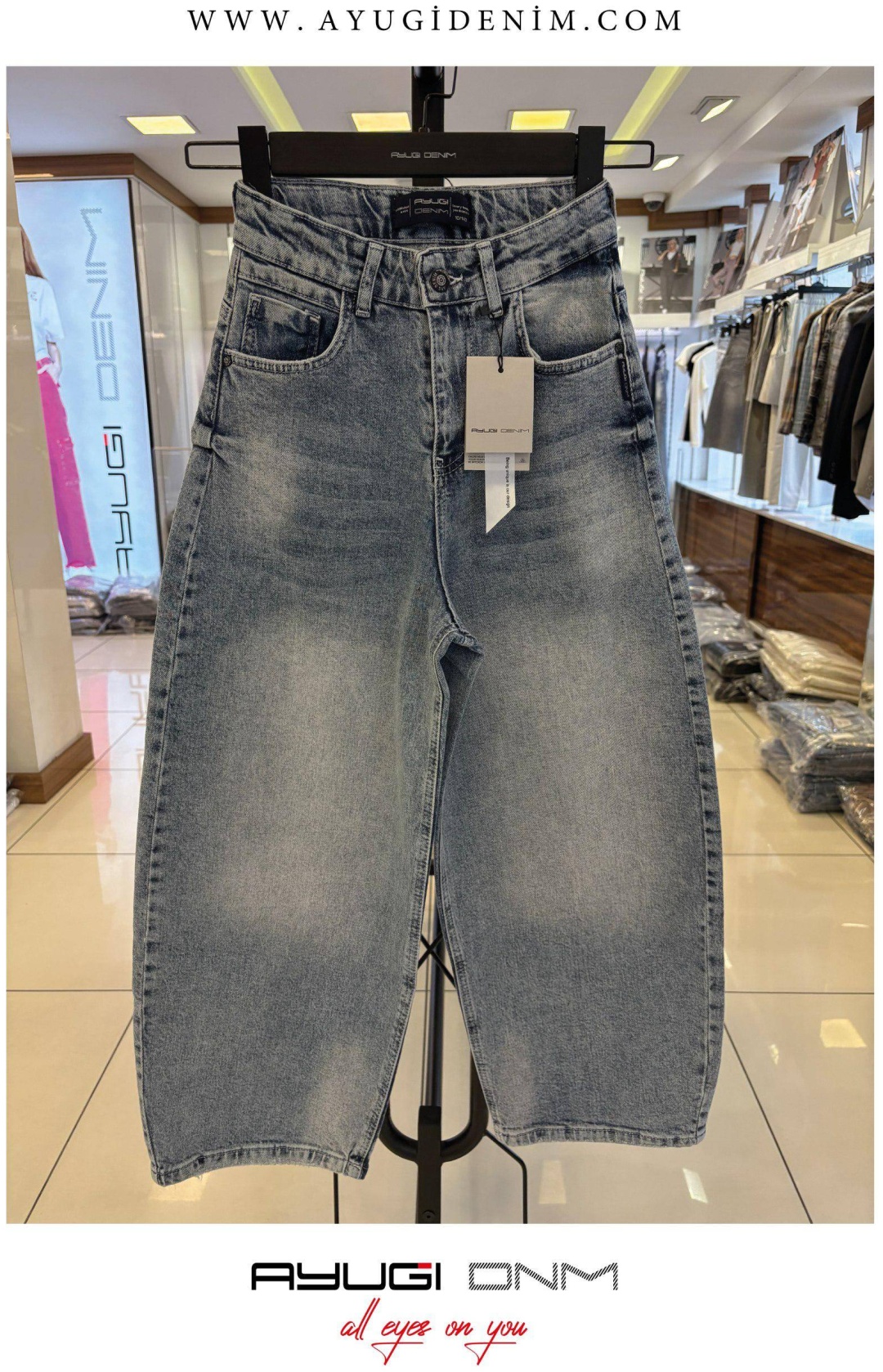Джинсы свободного кроя AYUGI DENIM синий