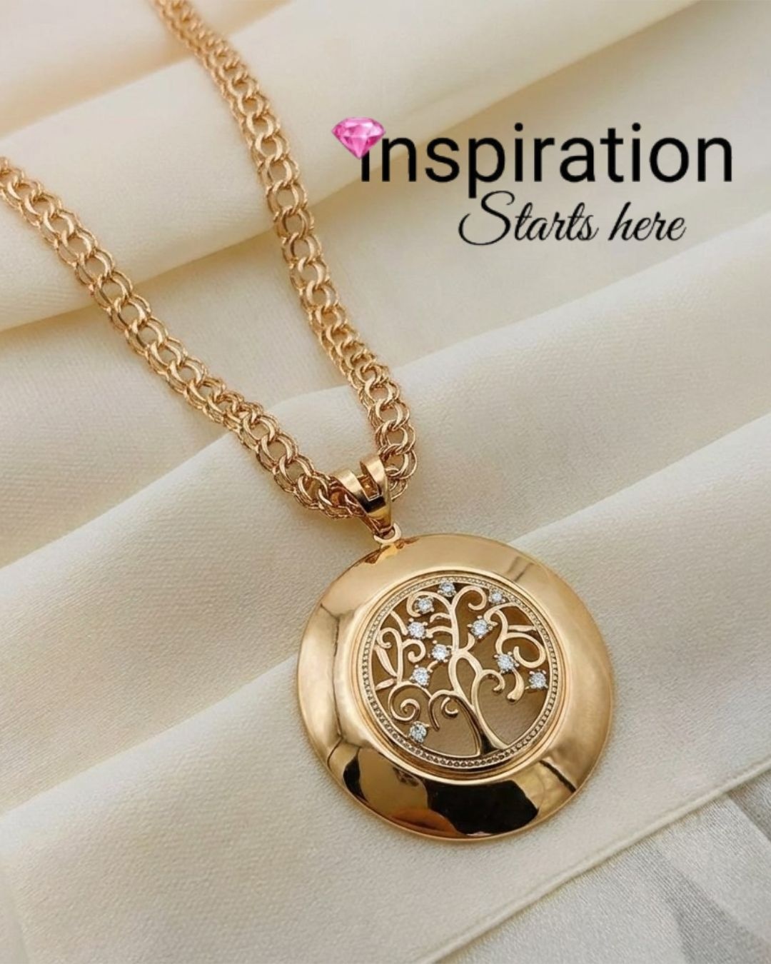 Колье Inspiration 089633461 длина 55 см вес 8.22 г золото, фианит