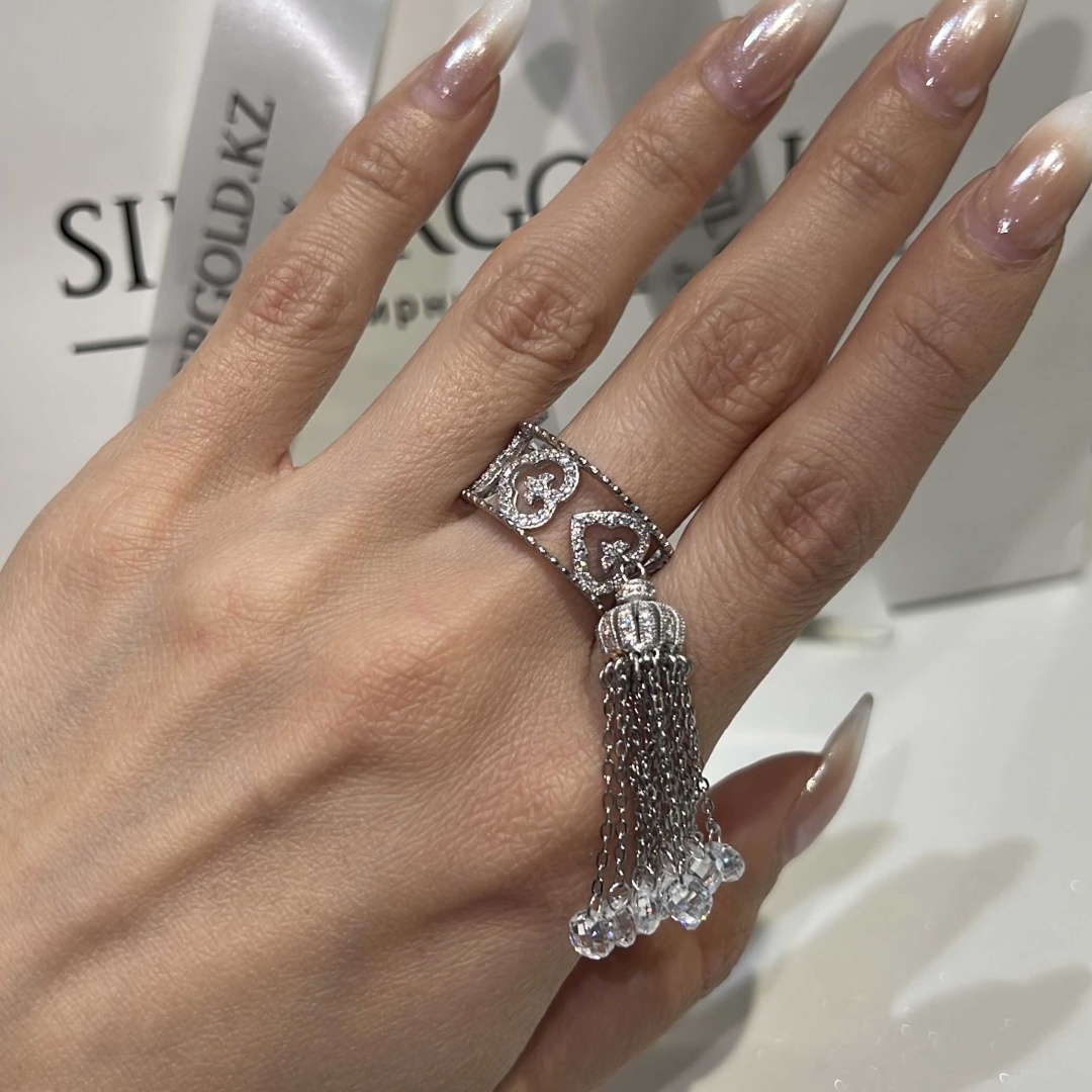 Ipekyolu Jewellery 351AY размер 19 вес 5 г серебро, фианит