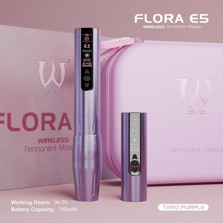 Тату-машинка AVA BRANDS E5 FLORA Taro purple роторная 9000