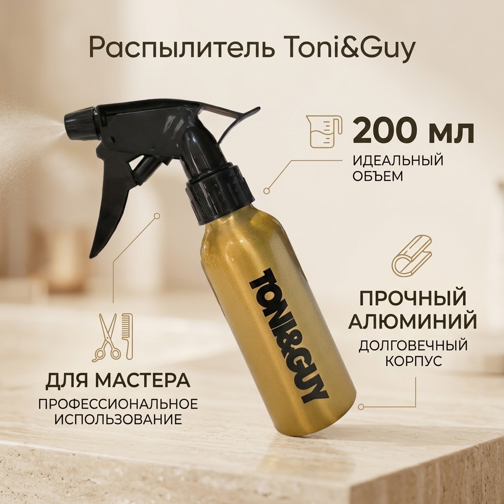 Toni&Guy распылитель золотистый