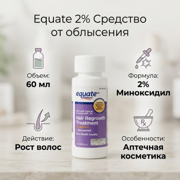 MinoxidilMax Equate 2% средство от облысения 60 мл