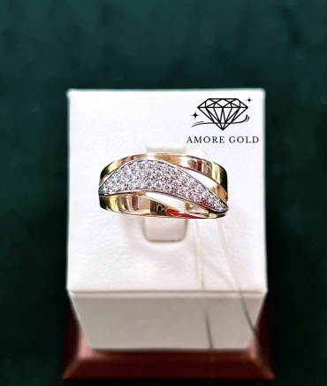 Кристалл-L 11111-456 Amore gold размер 19 вес 2.83 г золото, фианит