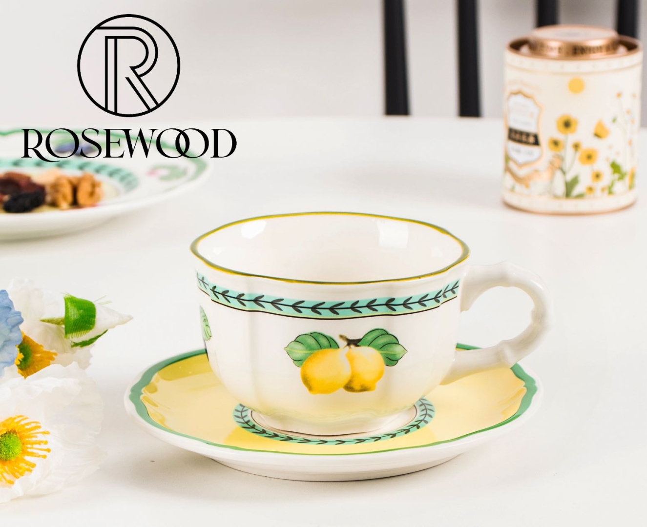 Чайная пара Rosewood , 250 мл, фарфор, 6 шт.
