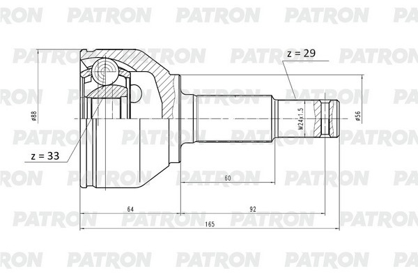 PATRON шрус наружный PCV1150
