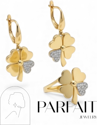 PARFAIT JEWELRY PJ_LoveCL_19.5размер_1 вес 8.15 г золото, фианит