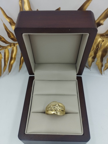 Кольцо Dinara Gold NR 2630 размер 19 вес 2.46 г золото, без вставок