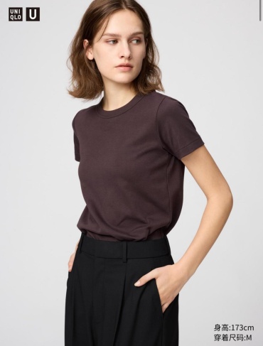 Футболка Uniqlo темно-бордовый