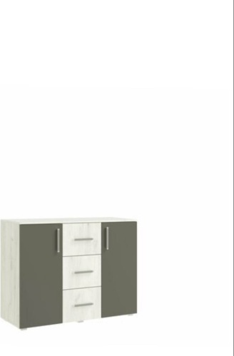 Комод МИФ Фиеста, 120x44x90 см, белый, графит