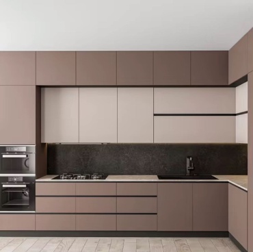 Кухонный гарнитур ТОО АТЛАНТИК Ltd , 350x250х180 см, ЛДСП, коричневый, бежевый
