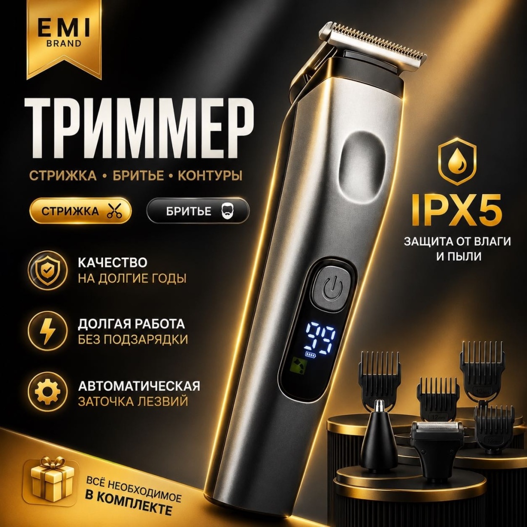 Электробритва Emi brand 3 в 1 роторная