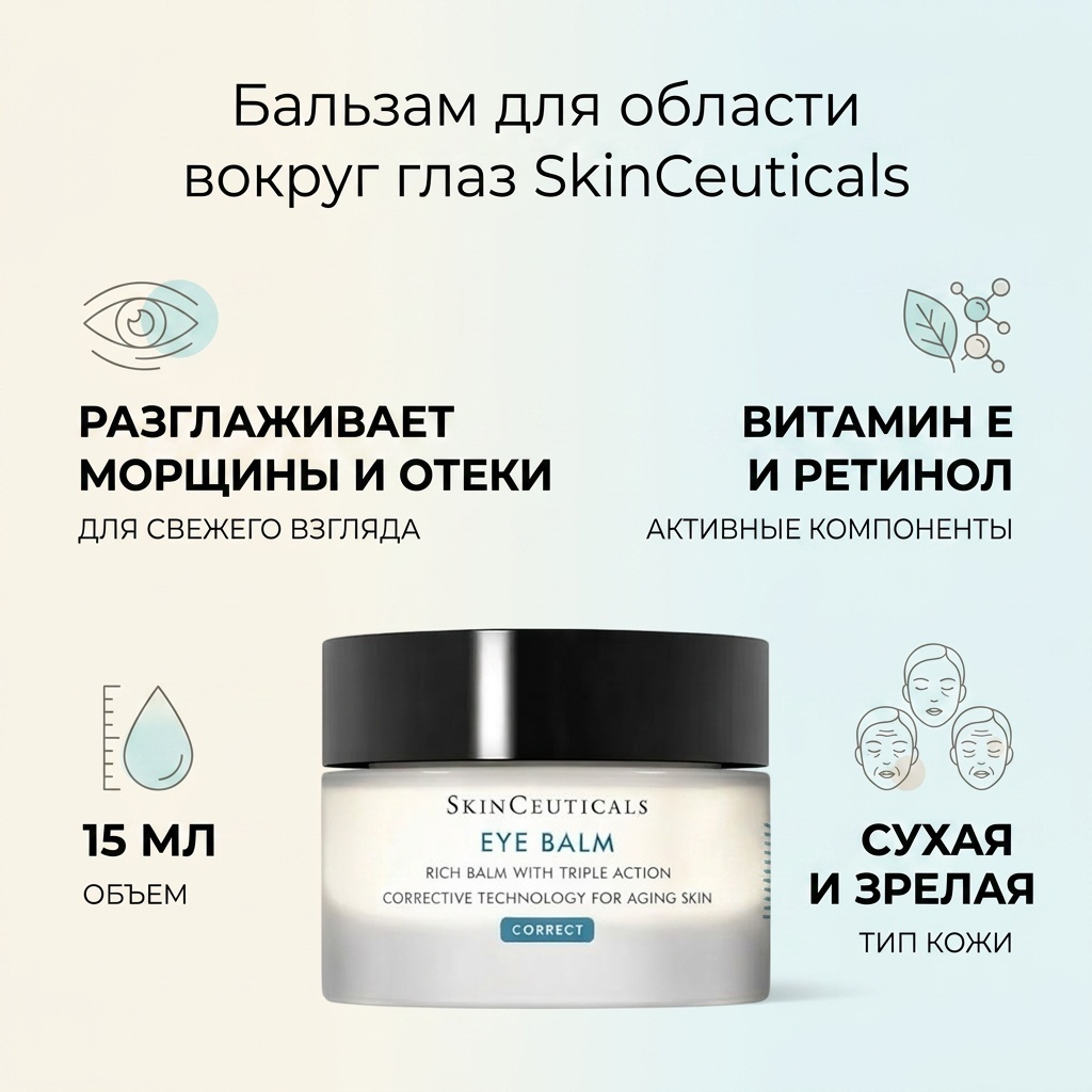 Skinceuticals бальзам Skinceuticals Крем для области вокруг глаз,15 мл для области вокруг глаз 15 г