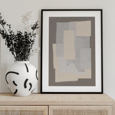 Картина интерьерная на холсте «Textile Harmony» в раме Araystudio.kz 50x70 см