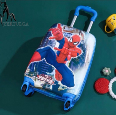 Чемодан QAZAQSUMKA yertulga-babys-spiderman пластик 25 л красный, синий