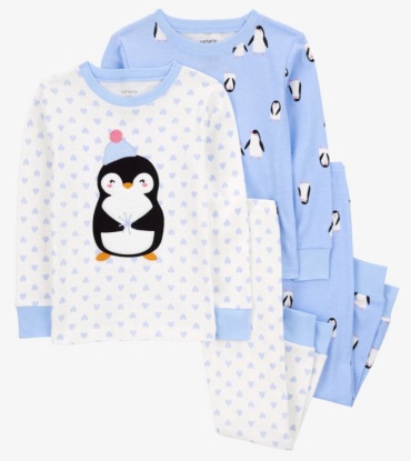 Пижама Carters белый, голубой
