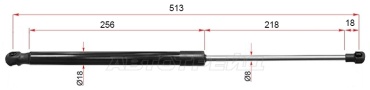 SAT ST-53440-0W200 упор капота для Lexus RX 2008-2015 черный