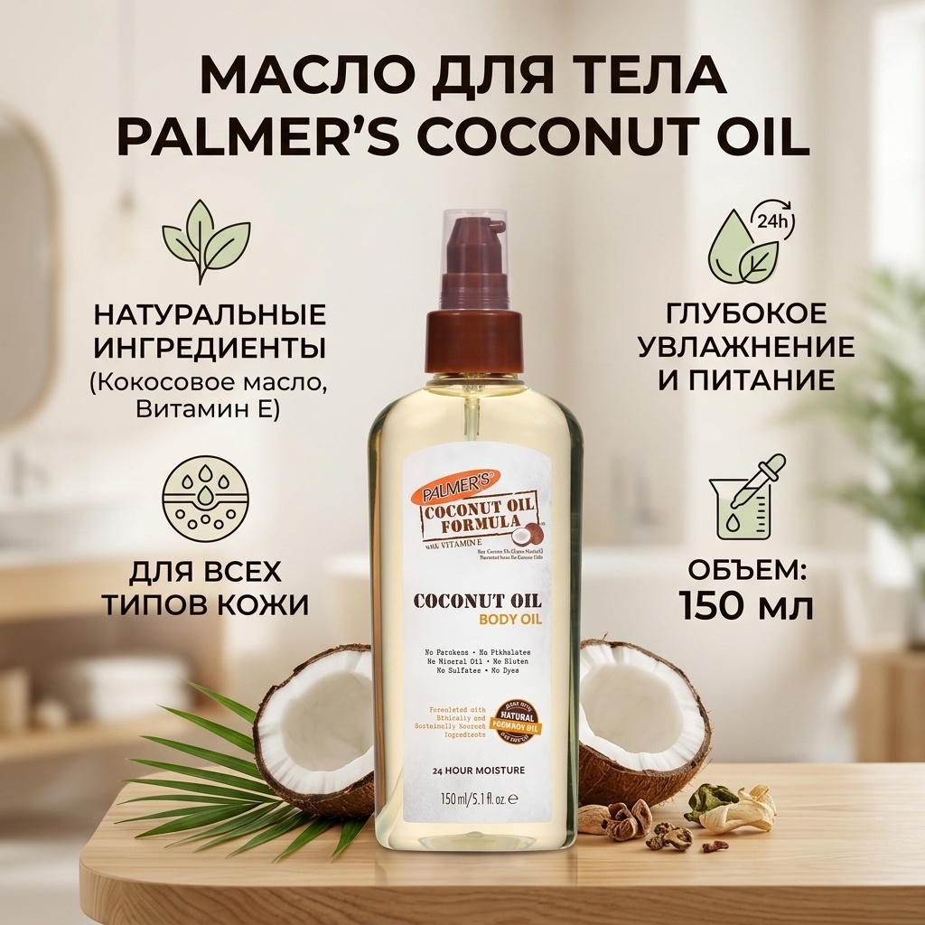 Palmer's Coconut Oil масло для тела 150 мл