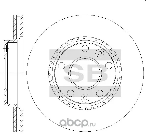 Диски Sangsin Brake передние SD3092