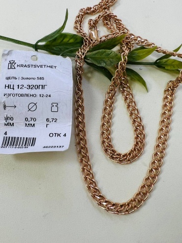 SOKOLOV 12-320ПГ длина 50 см, вес 6.72 г золото, плетение царь