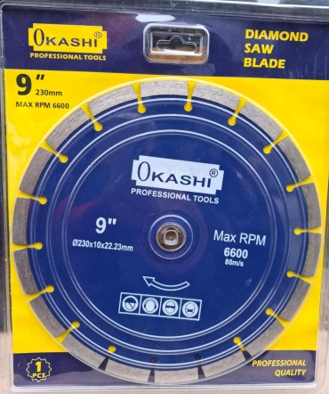 Диск отрезной алмазный 230x22.23х10 мм, Okashi ЯО 563245