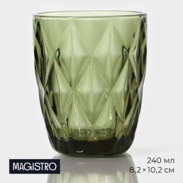 Стакан Magistro 240 мл, стекло, 1 шт