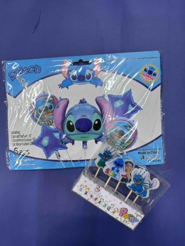 PARTY декорация для праздника Stitch 2 шт