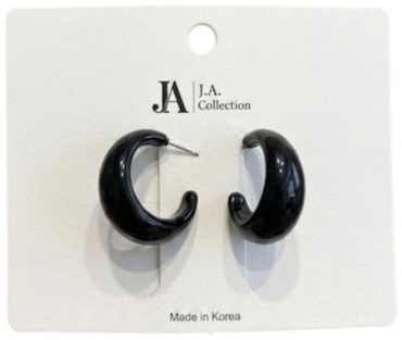 Серьги J.A.Collection пластик, без вставок
