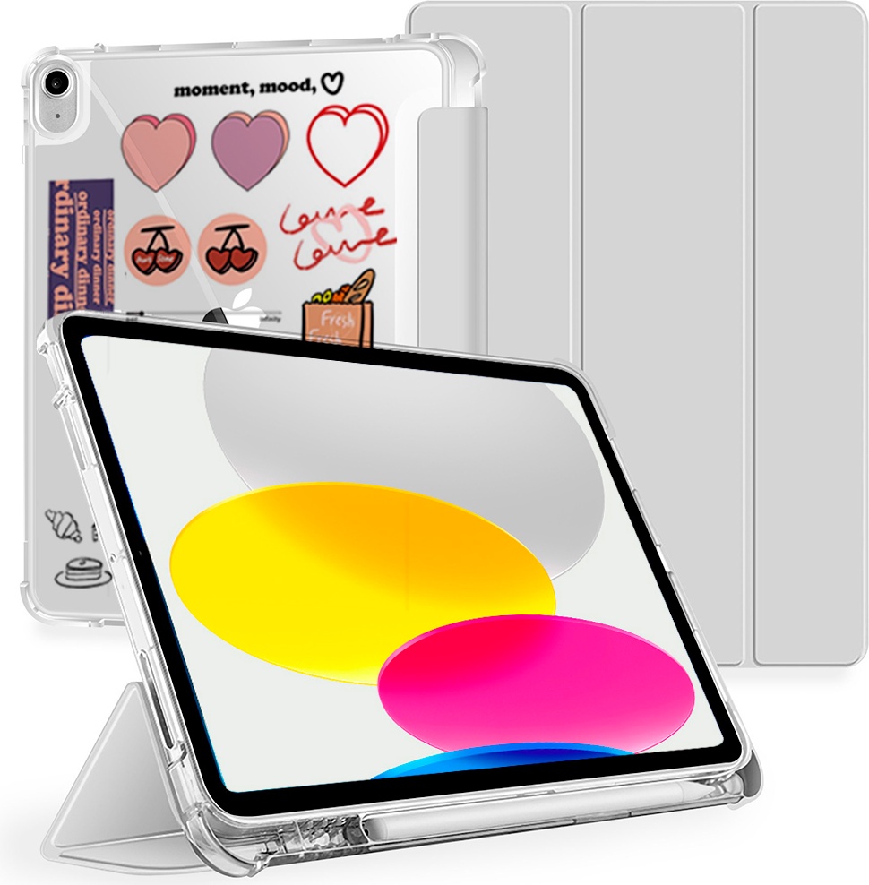 Чехол для Apple iPad 11 A16 (2025), iPad (2022) 10.9 дюйм прозрачный, светло-серый