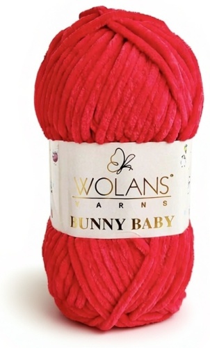 Моток WOLANS Bunny Baby 100-08 Красный 120 м 100 г