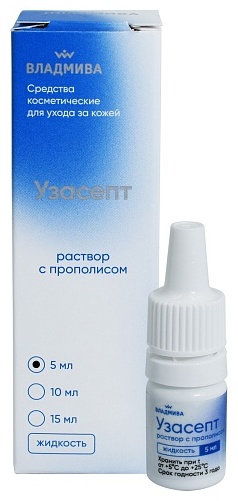 ВЛАДМИВА уходовое средство Узасепт с прополисом 5 мл
