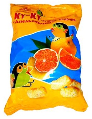 Домочай кукурузные палочки Ку-Ку со вкусом апельсина 150 г
