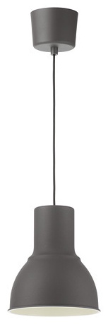 Светильник потолочный IKEA E27 70 Вт серый