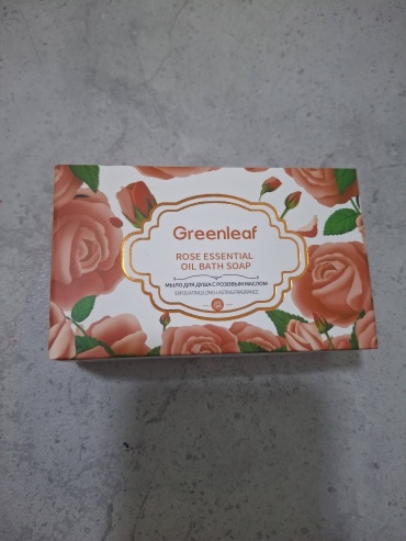 Кусковое мыло банное Greenleaf ROSE ESSENTIAL OIL BATH SOAP роза 1 шт
