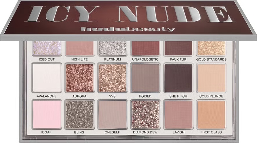 Huda Beauty тени прессованные Icy Nude Icy Nude