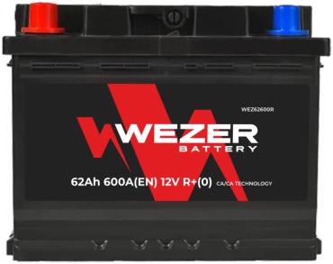 WEZER WEZ62600R Аккумулятор WEZER 62AH 600A (R) WEZ62600R 62 Ач обратная