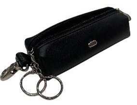 Ключница PETEK 2543.000.01.black 12х4 см натуральная кожа 1 шт
