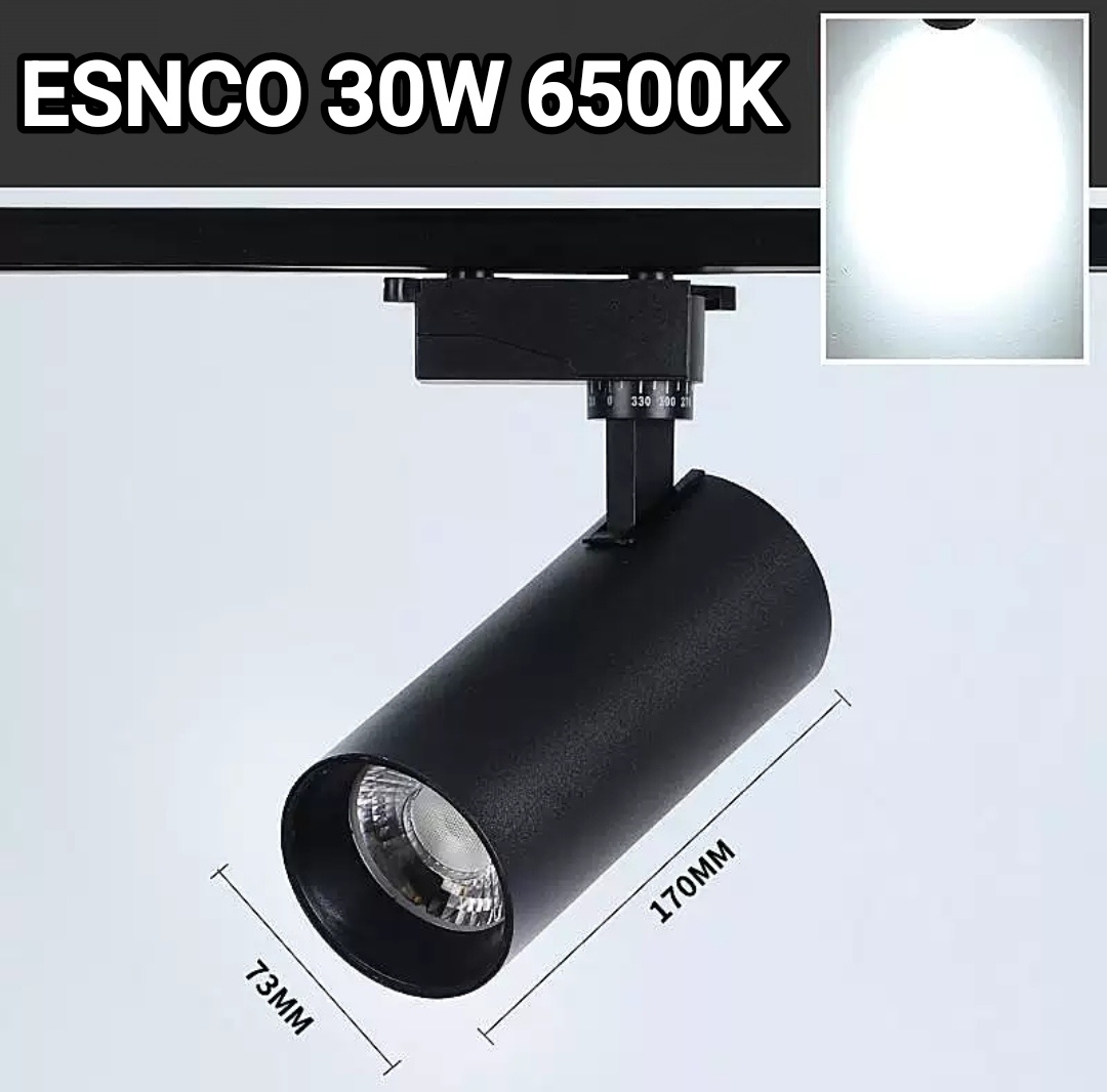 Esnco трековый светильник 30W 6500K BLACK