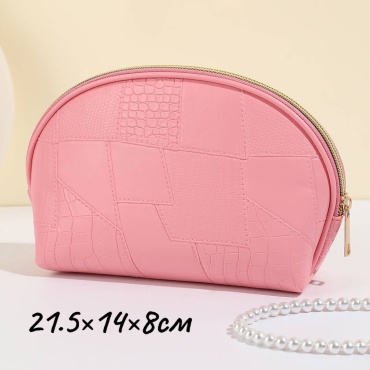 Косметичка искусственная кожа розовый 14X21.5 см
