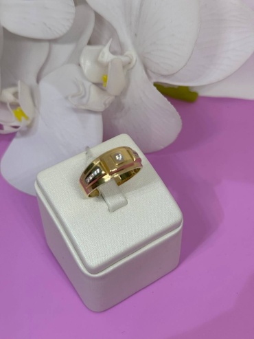 SAR JEWELRY Namra-D-14_6333_20 размер 20 вес 3.8 г золото, фианит
