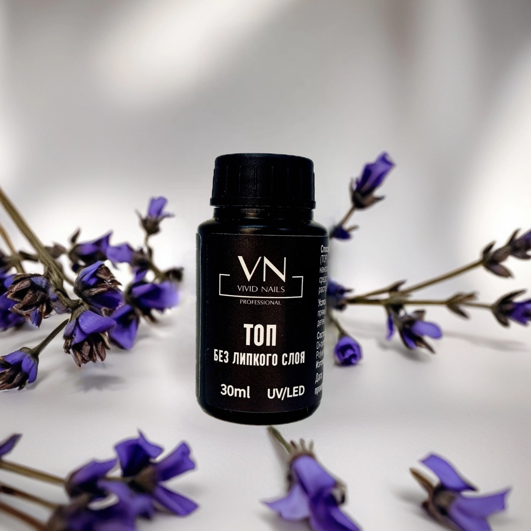 Vivid nails верхнее покрытие Top Coat прозрачный глянцевое 30 мл