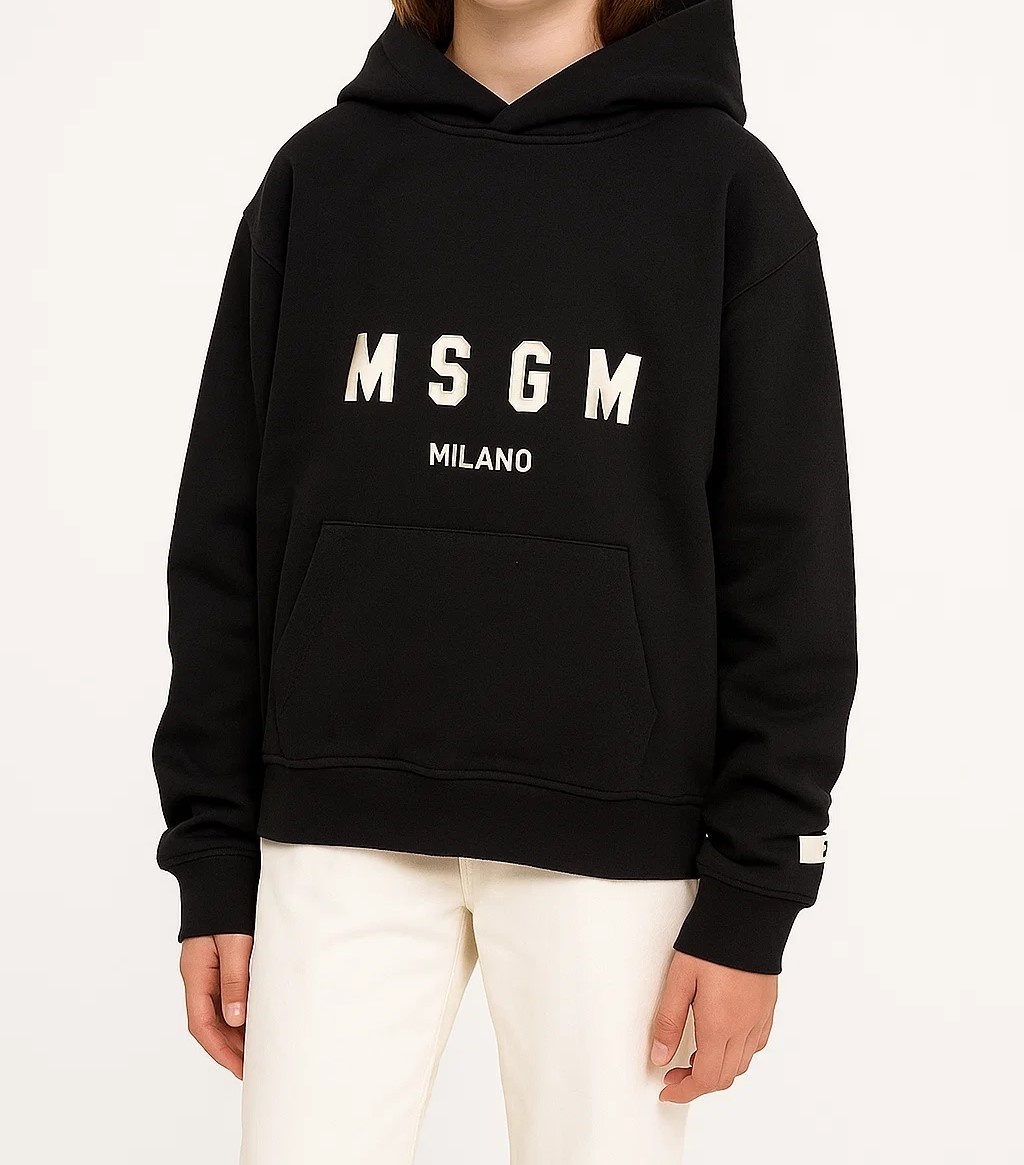 Худи MSGM KID черный, бежевый