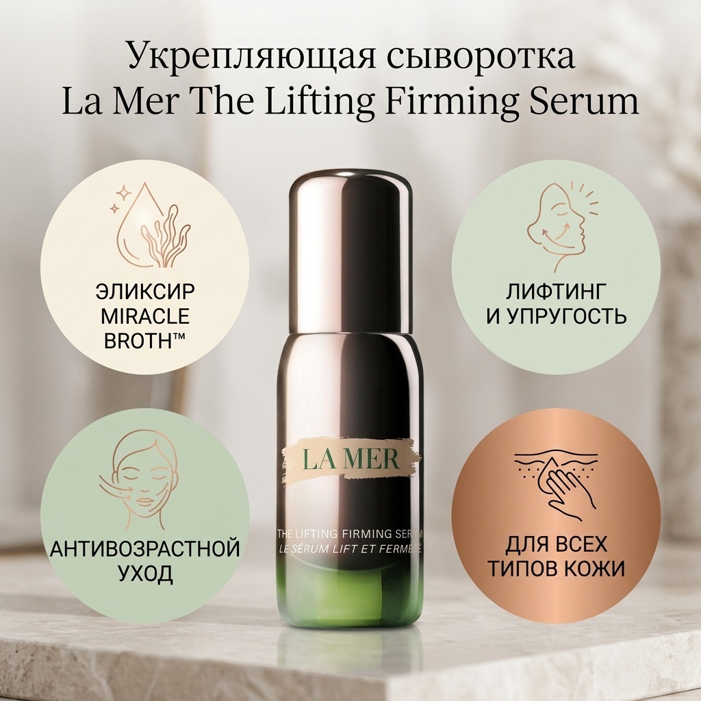 LA MER сыворотка Укрепляющая сыворотка с эффектом лифтинга The Lifting Firming Serum для лица 15 мл