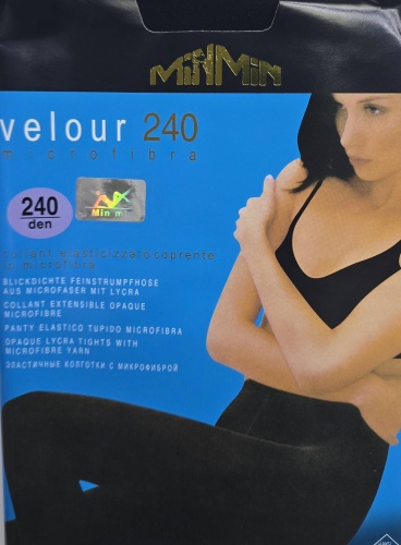 Колготки MinMin velour черный