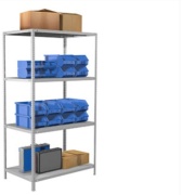 Стеллаж напольный Промет, 100x60x185 см, серый