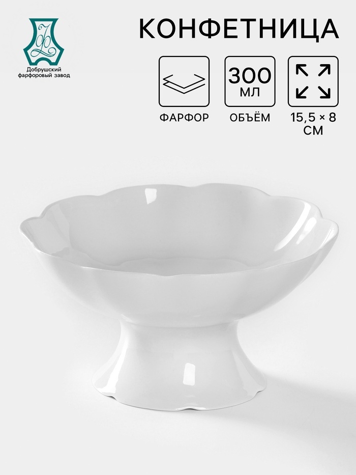 Добрушский фарфоровый завод конфетница Бельё 7148526 фигурная 1 шт