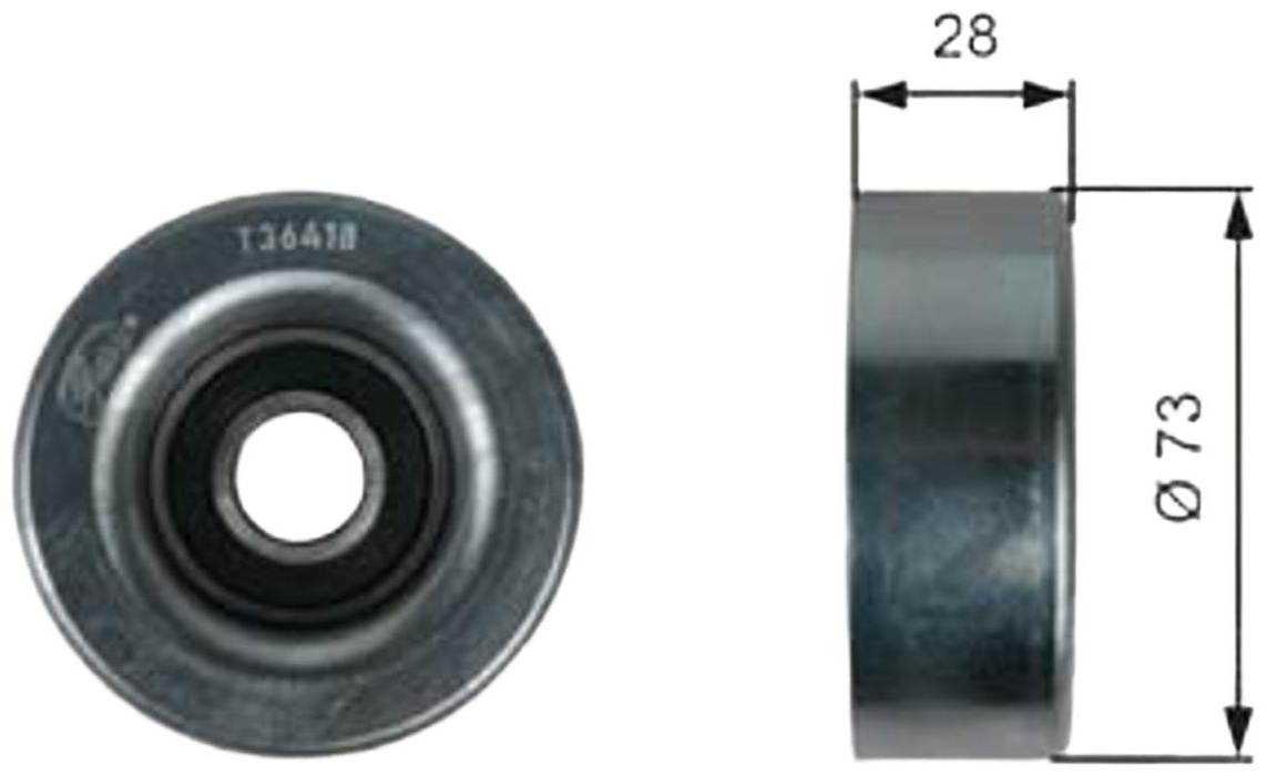 Gates ролик обводной T36418