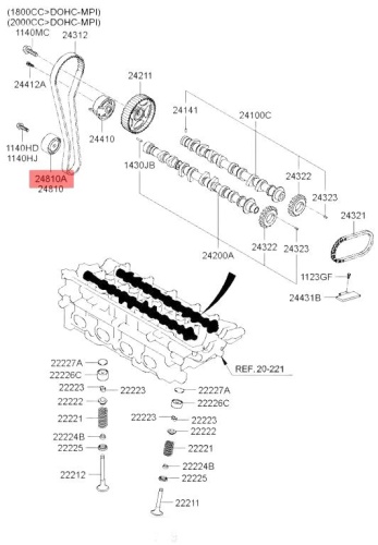 HYUNDAI / KIA ролик ремня ГРМ 2481023050
