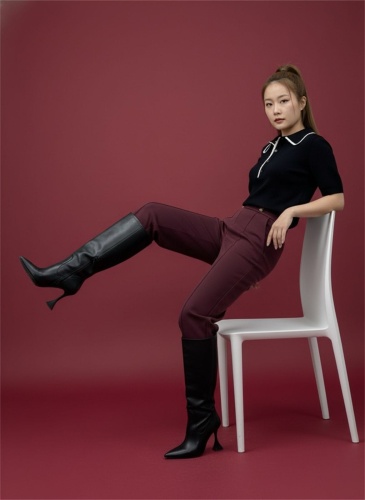 Повседневные брюки YANI collection бордовый