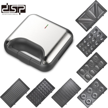 Вафельница DSP GG-7 черный, серый