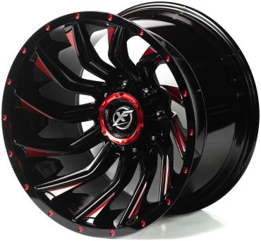 Auher 0175 12x20/5x127 D78.1 ET-44 4 диска черный, красный